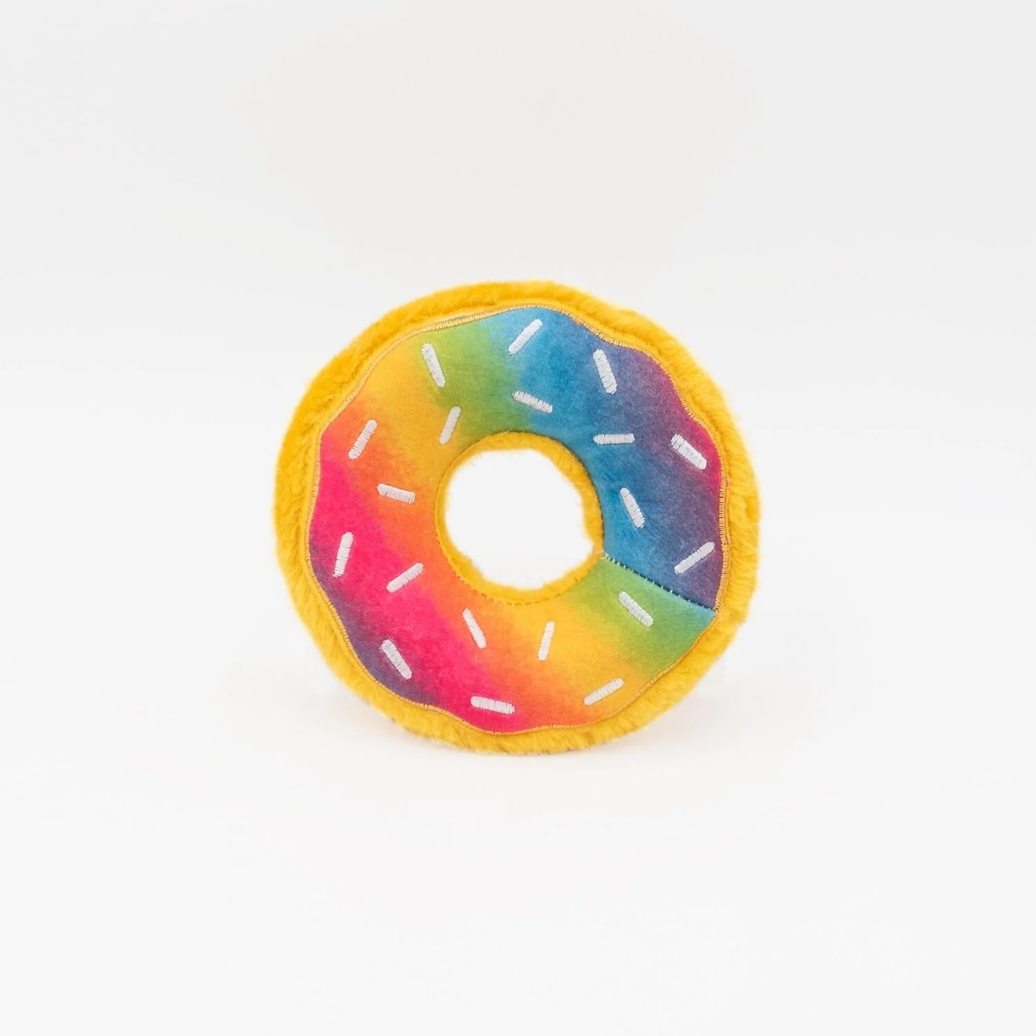Zippy Paws Donutz Rainbow Glazed with Sprinkles Squeak and Plush Dog Toy - Medium