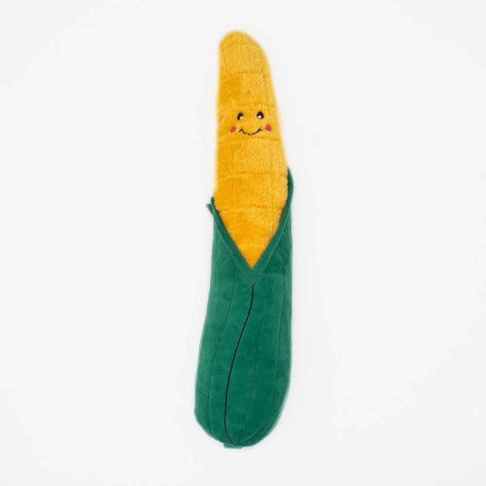 Zippy Paws Jigglerz Corn Shake and Squeak Plush Dog Toy - Large