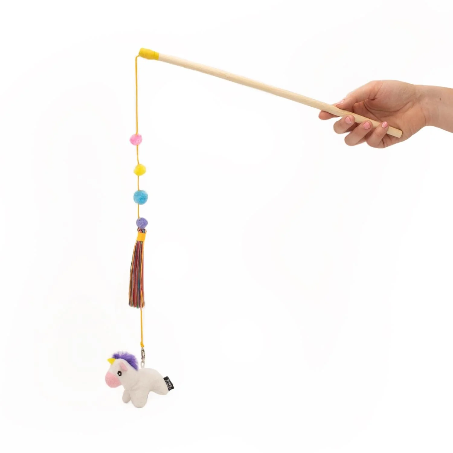 Zippy Paws ZippyStick Unicorn Interactive Catnip Cat Teaser Wand - Small