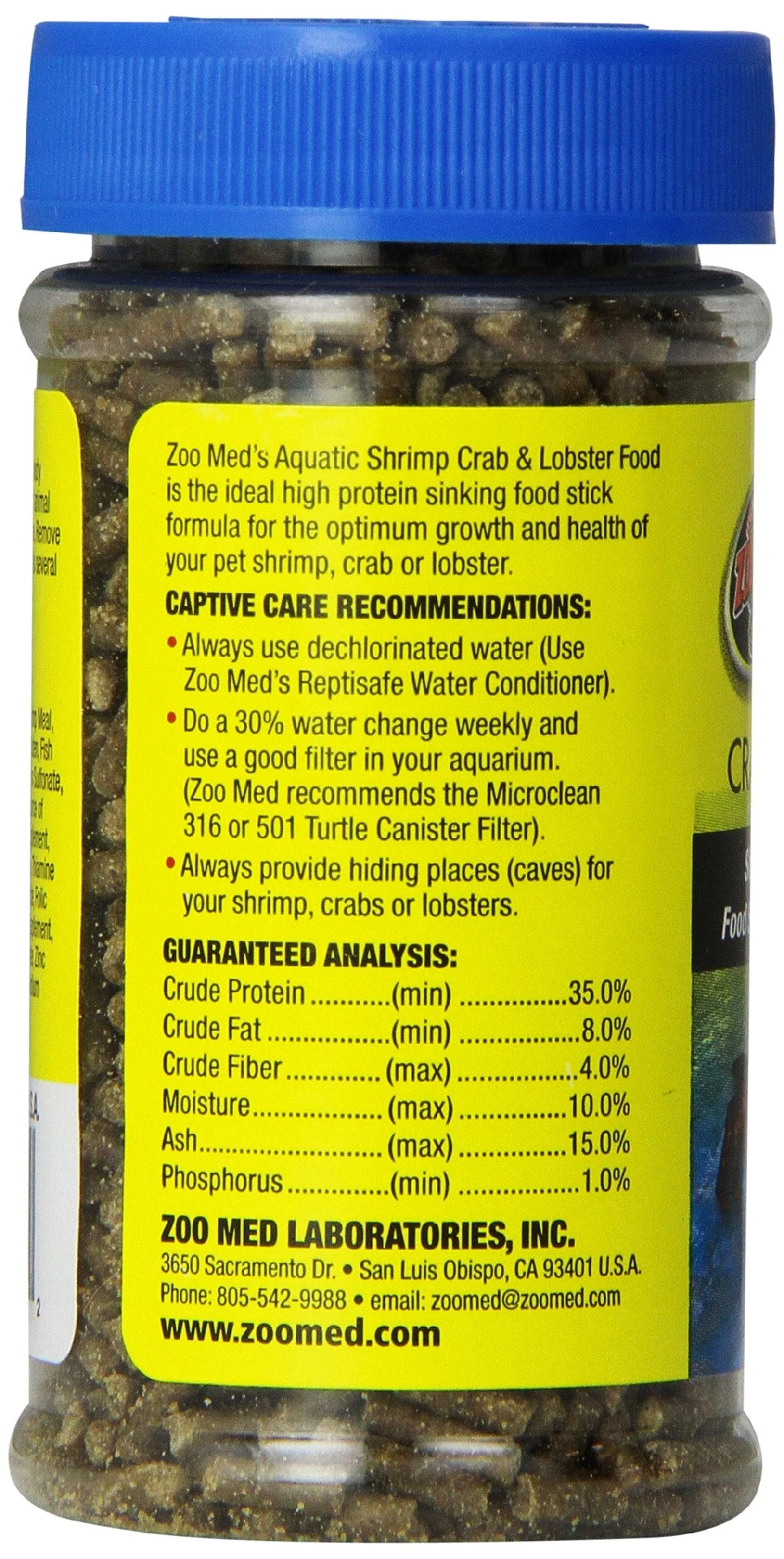 Zoo Med Laboratories Aquatic Shrimp Crab and Lobster Dry Food - 2.5 Oz - Image 3