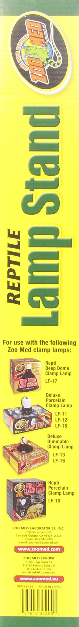 Zoo Med Laboratories Reptile Adjustable Height Lamp Stand - Large - 20-100 Gallons - 15" X 38" Inches - Image 2