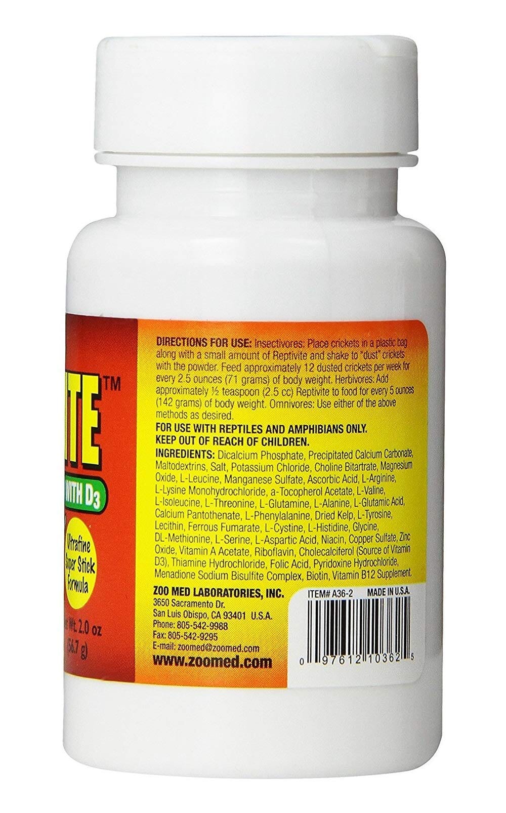 Zoo Med Laboratories Reptivite™ with D3 Ultrafine Super Stick Formula - 2 Oz - Image 4